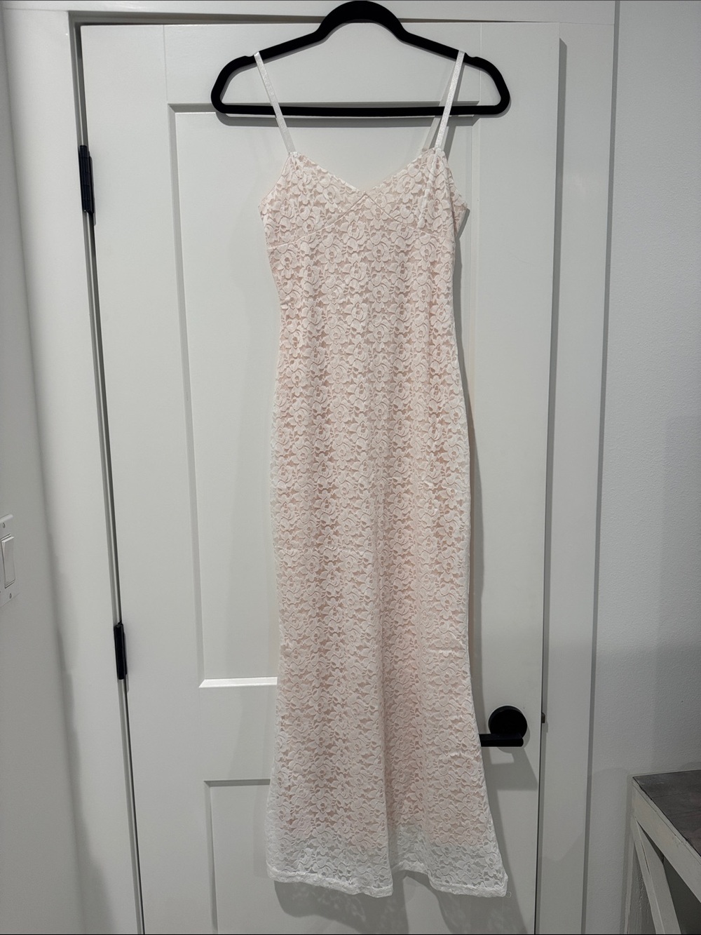 Bride- Lace Slip Maxi Dress in ivory 👰‍♀️
